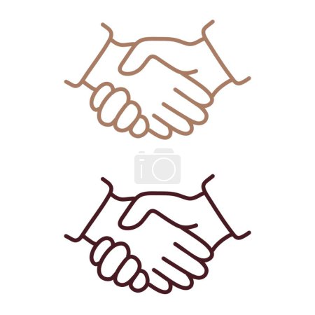 Photo for Handshake. Business handshake icon. Icon for Instagram stories, sites, other social networks. - Royalty Free Image