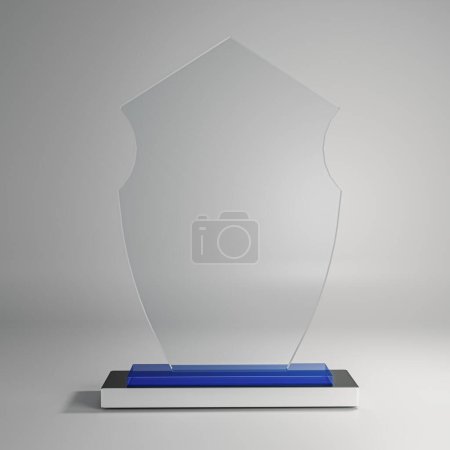 trofeo de cristal modelo 3d imagen libre de regalías maqueta, premio trofeo de cristal imagen maqueta de ilustración 3d