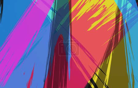 Photo for Abstract colored background with a lot of different strokes and splashes - Royalty Free Image