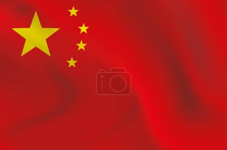 China national flag illustration background  image