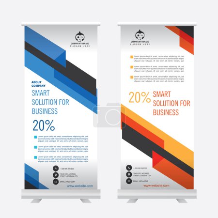 Illustration for Roll up Banner Design Template - Royalty Free Image