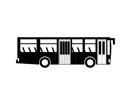 Bus-Symbol isoliert auf weißem Hintergrund. Vektorillustration. 
