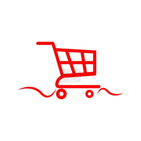Shopping cart icon. Shopping cart vector icon. Vector illustration.