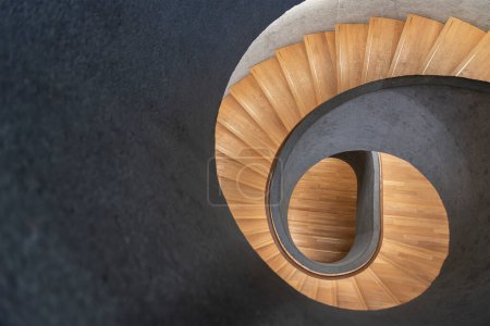 Foto de Escalera de caracol moderna. Arquitectura contemporánea fondo abstracto - Imagen libre de derechos
