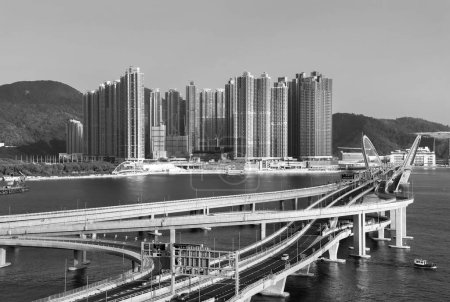 Photo for Tseung Kwan O Cross Bay Link in Hong Kong city - Royalty Free Image