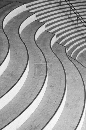 Foto de Escalera de la arquitectura moderna. Construcción de fondo abstracto - Imagen libre de derechos