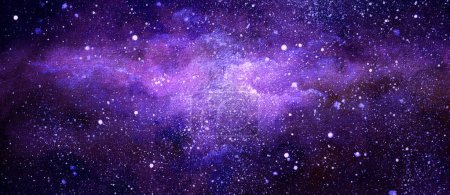 Foto de Ilustración cósmica. Hermoso espacio colorido fondo. Acuarela - Imagen libre de derechos