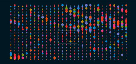 Illustration for Big genomic data visualization. AGCT vector - Royalty Free Image