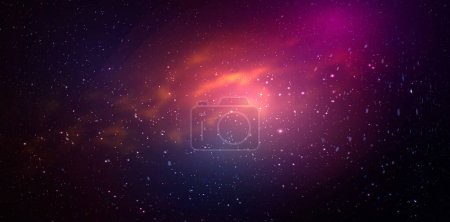 Ilustración de Space background with realistic nebula and shining stars. Magic colorful galaxy - Imagen libre de derechos