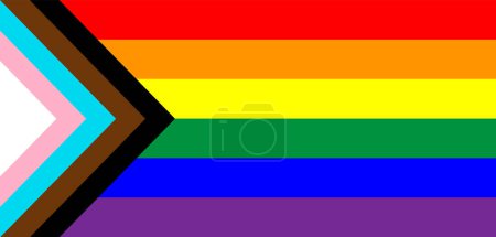 Bandera de orgullo LGBTQ aliada recta en vector