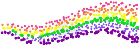 Ilustración de Ilustración colorida de la bandera del arco iris del puntillismo - Imagen libre de derechos