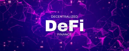 DeFi Dezentralisiertes Finanzbanner für Kryptowährungen