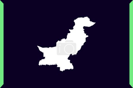 Téléchargez les illustrations : Conception de style Windows moderne concept de carte isolée sur fond sombre du pays Pakistan illustration vectorielle - en licence libre de droit