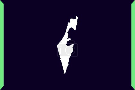 Concept moderne de conception de style Windows de la carte isolée sur fond sombre du pays Israël illustration vectorielle