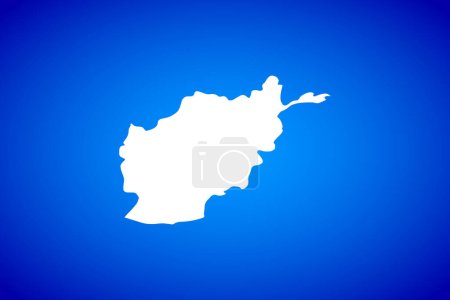 White map isolated on blue background design concept of Country Afghanistan - vector illustration