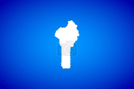 White map isolated on blue background design concept of Country Benin - vector illustration
