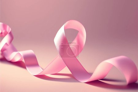 Téléchargez les photos : World cancer day. Healthcare and medicine concept, pink ribbon for breast cancer awareness, light pink background. Disease. - en image libre de droit