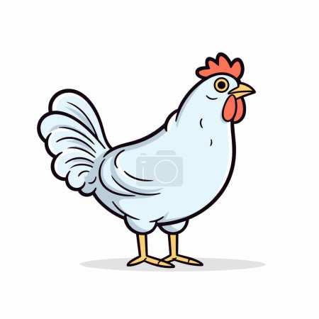 Illustration for Hen. Hen hand-drawn illustration. Vector doodle style cartoon illustration - Royalty Free Image