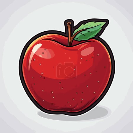 Illustration for Apple hand-drawn comic illustration. Apple. Vector doodle style cartoon illustration - Royalty Free Image