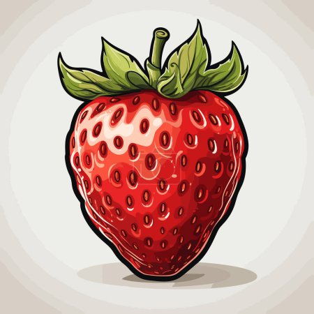Illustration for Strawberry hand-drawn comic illustration. Strawberry. Vector doodle style cartoon illustration - Royalty Free Image