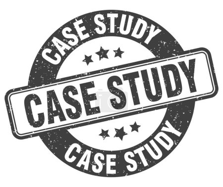 Illustration for Case study stamp. case study sign. round grunge label - Royalty Free Image