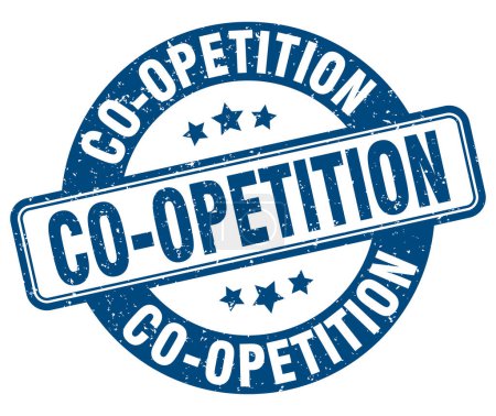 Illustration for Co-opetition stamp. co-opetition sign. round grunge label - Royalty Free Image