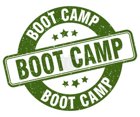 boot camp stamp. boot camp sign. round grunge label
