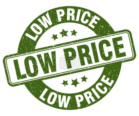 Illustration for Low price stamp. low price sign. round grunge label - Royalty Free Image