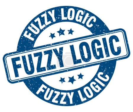 Illustration for Fuzzy logic stamp. fuzzy logic sign. round grunge label - Royalty Free Image