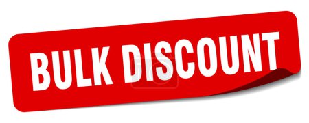 Illustration for Bulk discount sticker. bulk discount rectangular label isolated on white background - Royalty Free Image