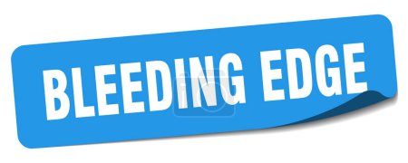 Illustration for Bleeding edge sticker. bleeding edge rectangular label isolated on white background - Royalty Free Image