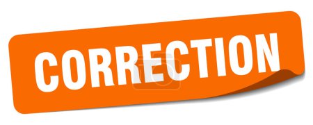 Illustration for Correction sticker. correction rectangular label isolated on white background - Royalty Free Image
