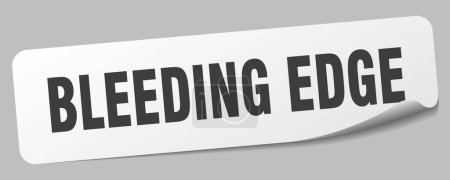 Illustration for Bleeding edge sticker. bleeding edge rectangular label isolated on white background - Royalty Free Image