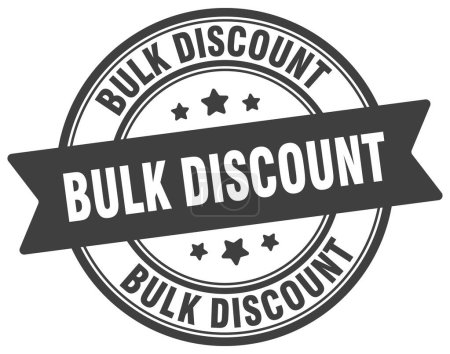 Illustration for Bulk discount stamp. bulk discount round sign. label on transparent background - Royalty Free Image