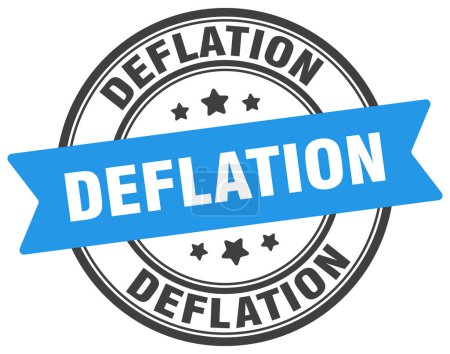 Illustration for Deflation stamp. deflation round sign. label on transparent background - Royalty Free Image