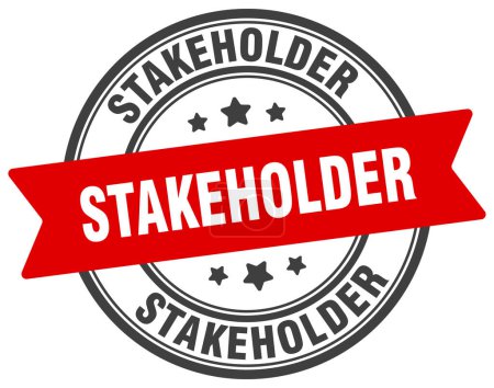 stakeholder stamp. stakeholder round sign. label on transparent background