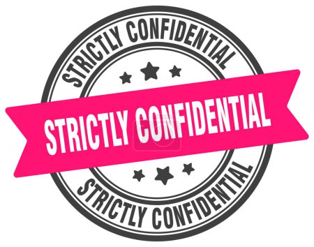 strictly confidential stamp. strictly confidential round sign. label on transparent background