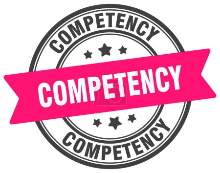 competency stamp. competency round sign. label on transparent background