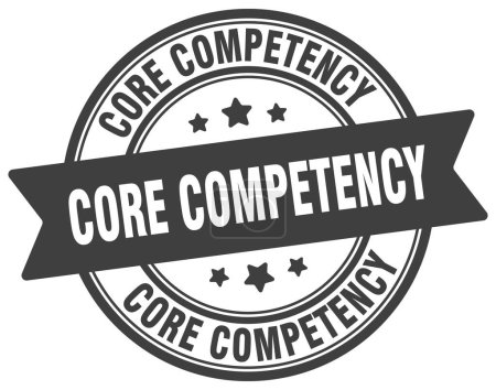 core competency stamp. core competency round sign. label on transparent background