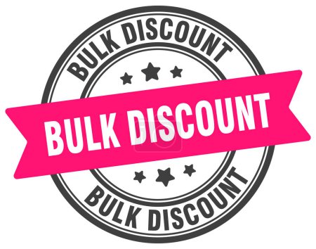 Illustration for Bulk discount stamp. bulk discount round sign. label on transparent background - Royalty Free Image