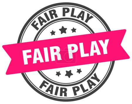 timbre de fair-play. enseigne ronde fair-play. étiquette sur fond transparent