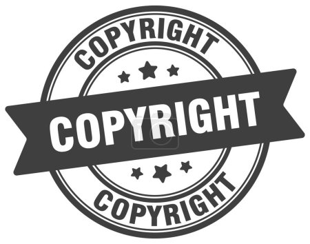copyright stamp. copyright round sign. label on transparent background
