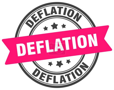 Illustration for Deflation stamp. deflation round sign. label on transparent background - Royalty Free Image