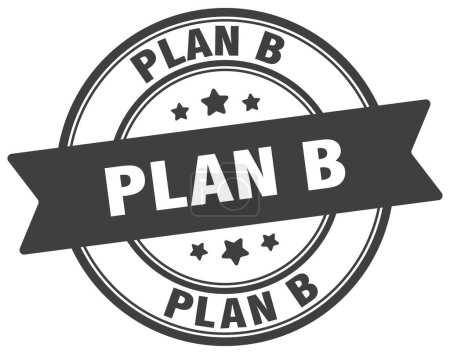 Stempel Plan B. Plan b rundes Schild. Etikett auf transparentem Hintergrund