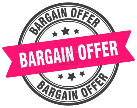 bargain offer stamp. bargain offer round sign. label on transparent background