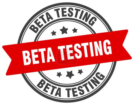 beta testing stamp. beta testing round sign. label on transparent background