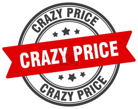 crazy price stamp. crazy price round sign. label on transparent background