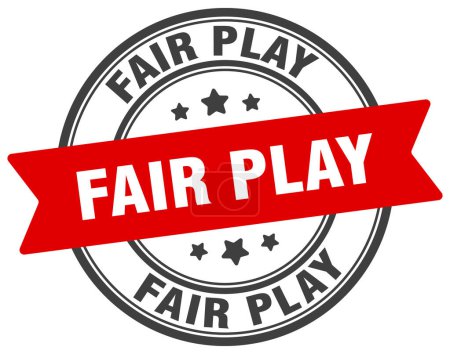 fair play stamp. fair play round sign. label on transparent background