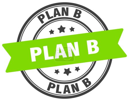 Stempel Plan B. Plan b rundes Schild. Etikett auf transparentem Hintergrund