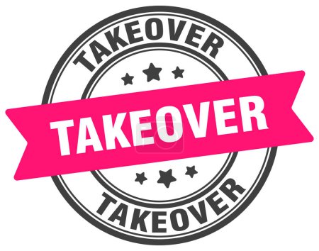 takeover stamp. takeover round sign. label on transparent background